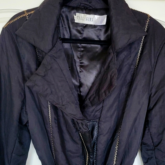 Tall Girl Black 3/4 Coat - Picture 2 of 10